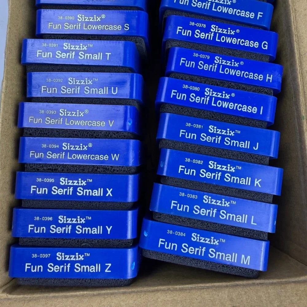 Sizzix Fun Serif Lowercase Alphabet Set 26 Steel Rule Dies Scrapbooking Crafting
